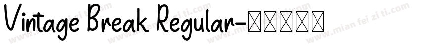 Vintage Break Regular字体转换